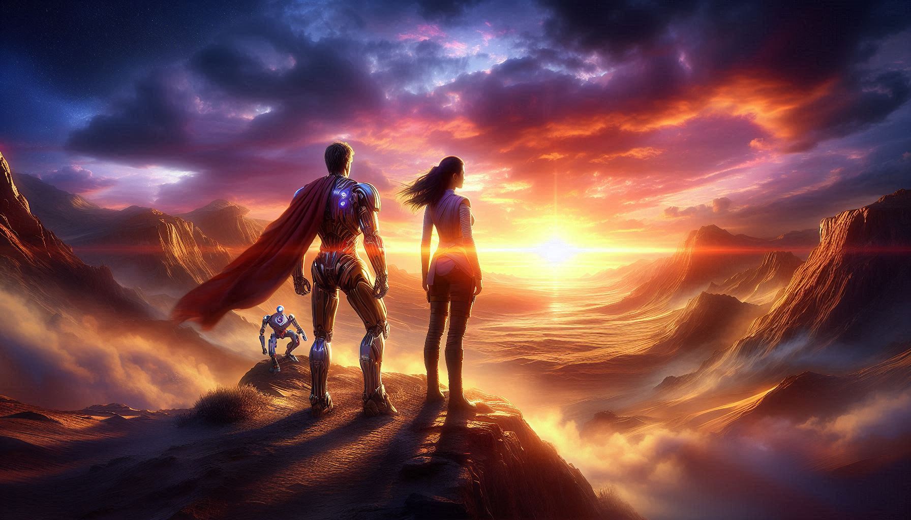 Victorson, Ginnie, and Robojit | Robojit and the Sand Planet | A Global Transmedia Entertainment Franchise | By Rakesh Raman (Representational AI-generated image)