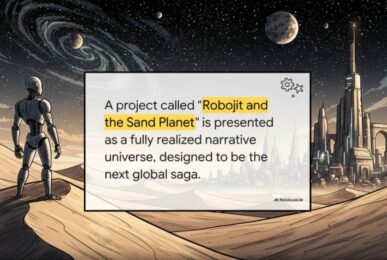Representational AI-generated image of Robojit and the Sand Planet global entertainment project. By Rakesh Raman | RMN News Service