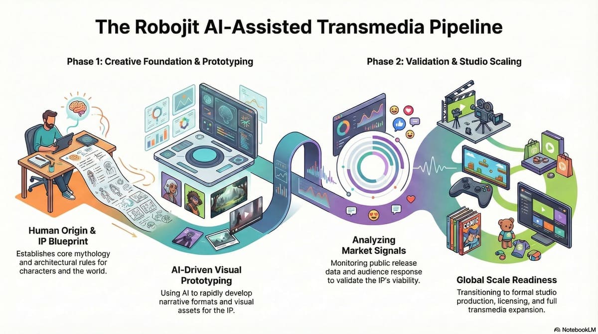 Robojit ai assisted transmedia production pipeline site