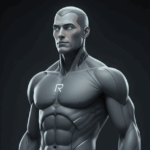 Robojit — Canonical Visual Prototype (AI-Generated). A representational image defining Robojit’s core visual identity for the upcoming graphic novel and AI-assisted production pipeline.