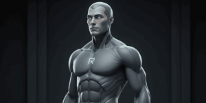 Robojit — Canonical Visual Prototype (AI-Generated). A representational image defining Robojit’s core visual identity for the upcoming graphic novel and AI-assisted production pipeline.